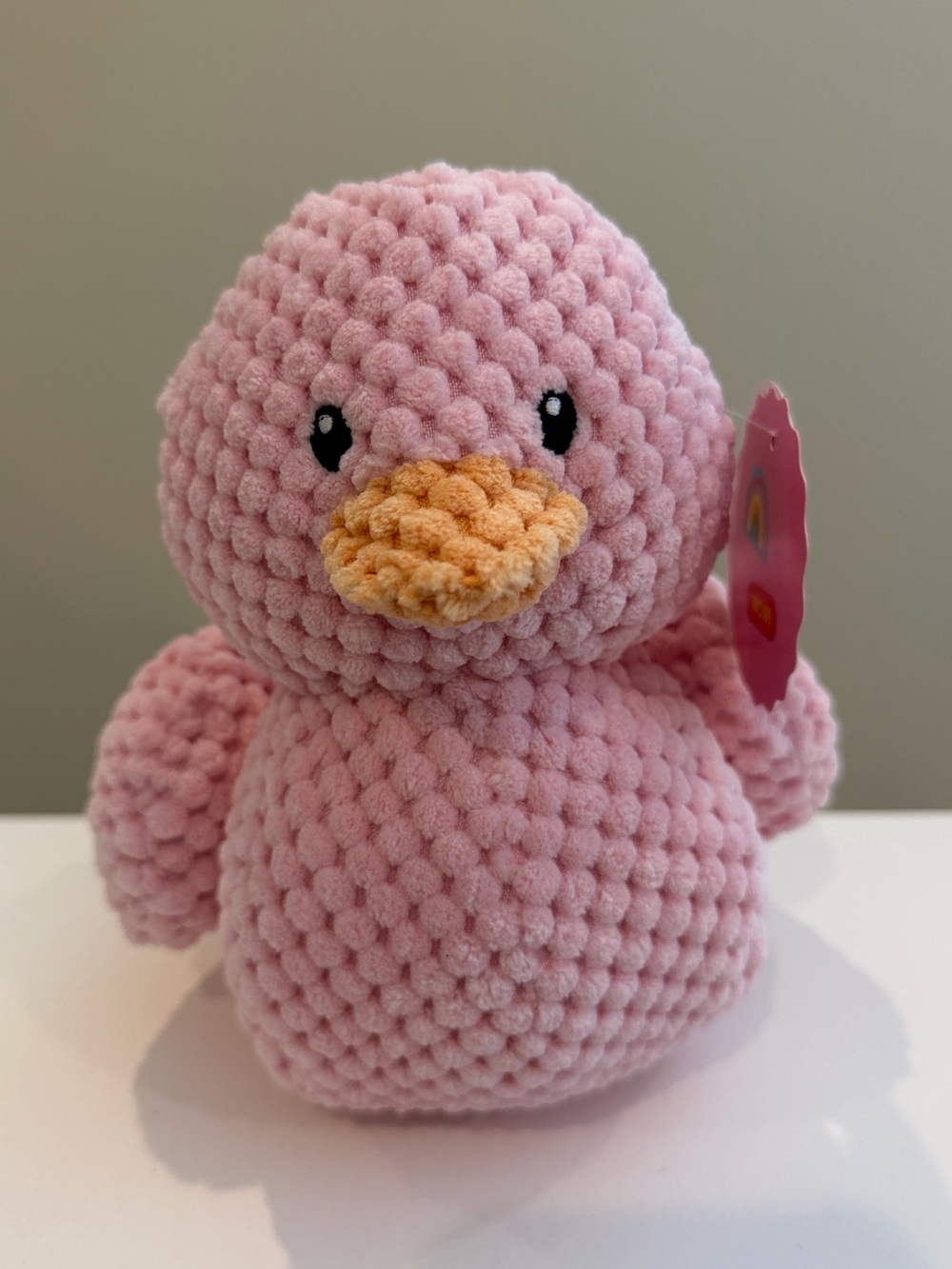 NWT 6” Crochet Pink Rubber Duck Plush by Gigglescape